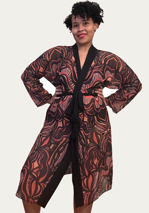 The Eye Chiffon Peignoir Robe